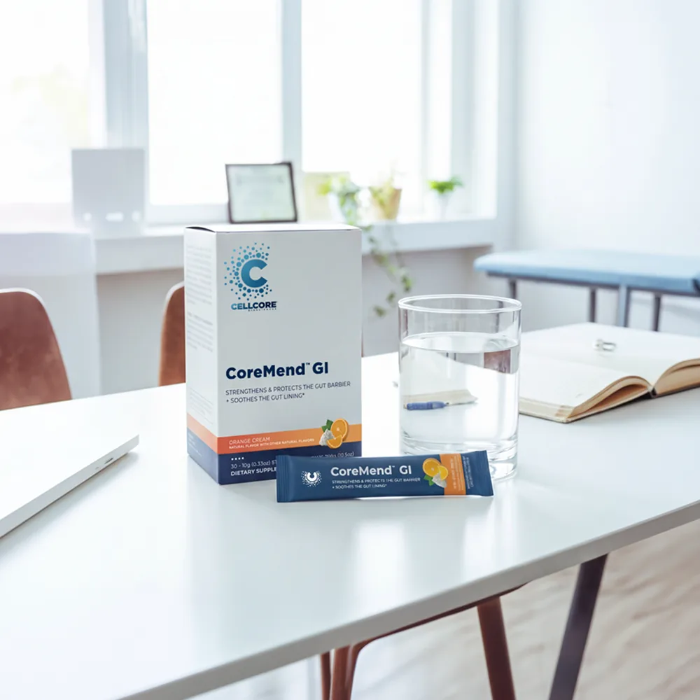 CellCore CoreMend GI on a table, from cellcore.com