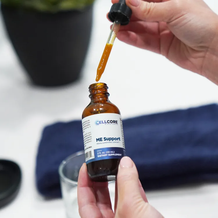 ME Support tincture in use, from cellcore.com